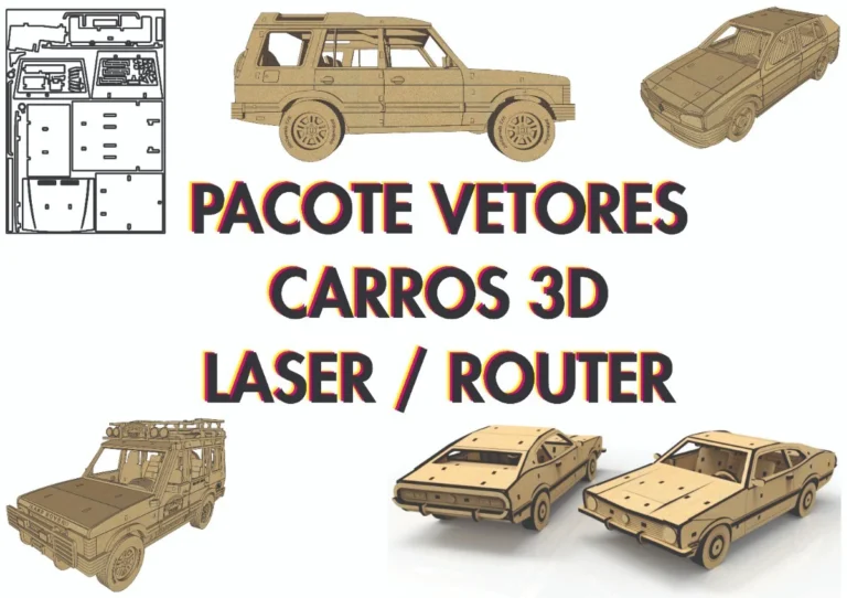 Auto car – Carros corte a laser 3D