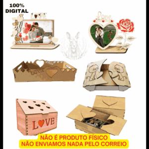 Pack Dia Dos Namorados Vetores Gravação E Corte Laser Mdf